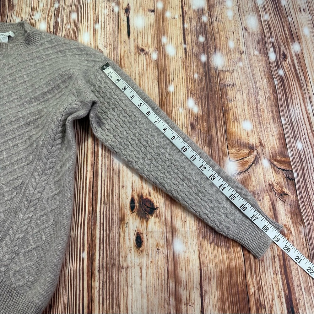 Nordstrom Signature Cashmere Cable Knit Women's Sweater Sz Small 100% Cashmere - Picture 9 of 10